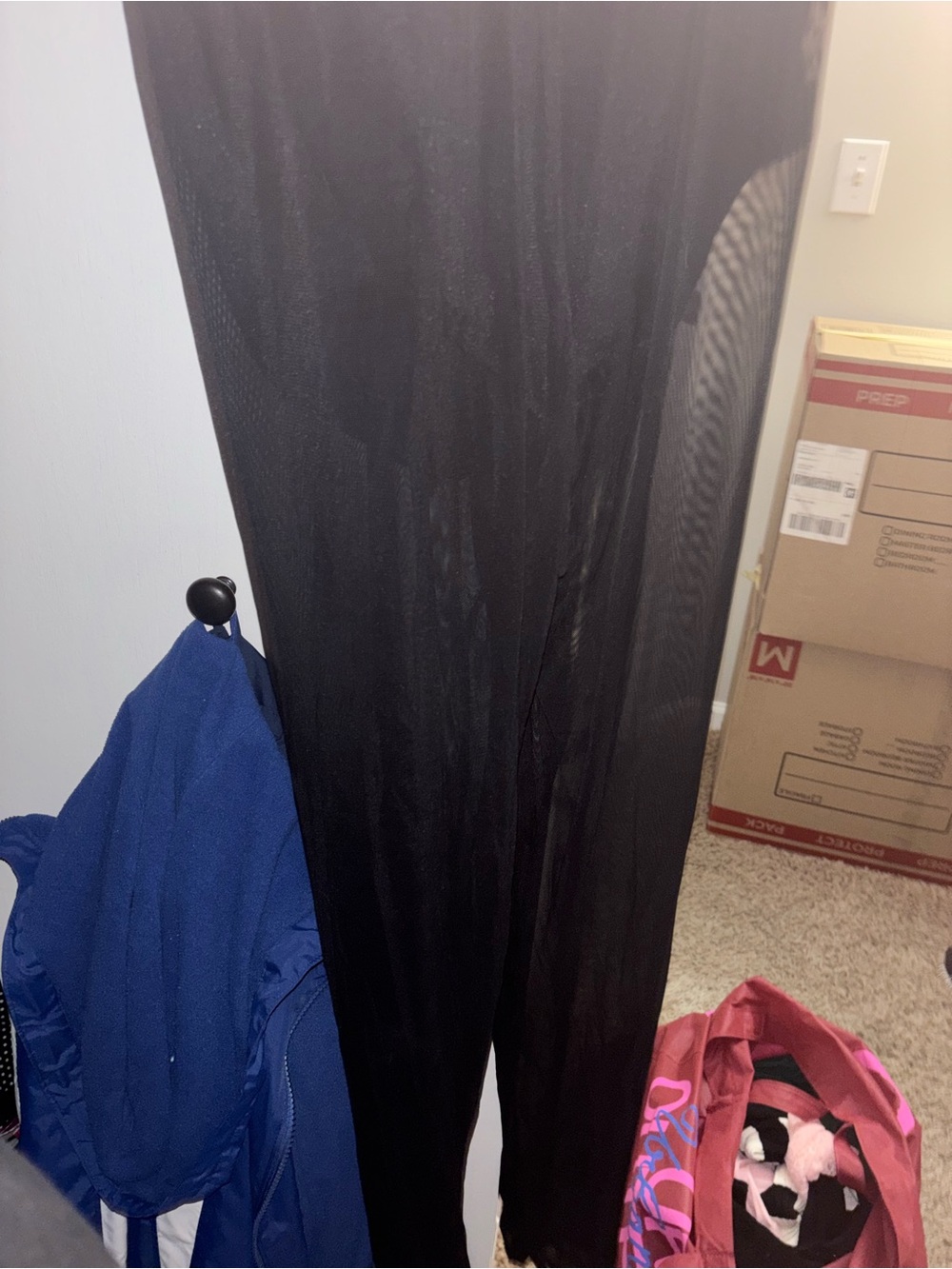 Black Sheer one piece dance costume